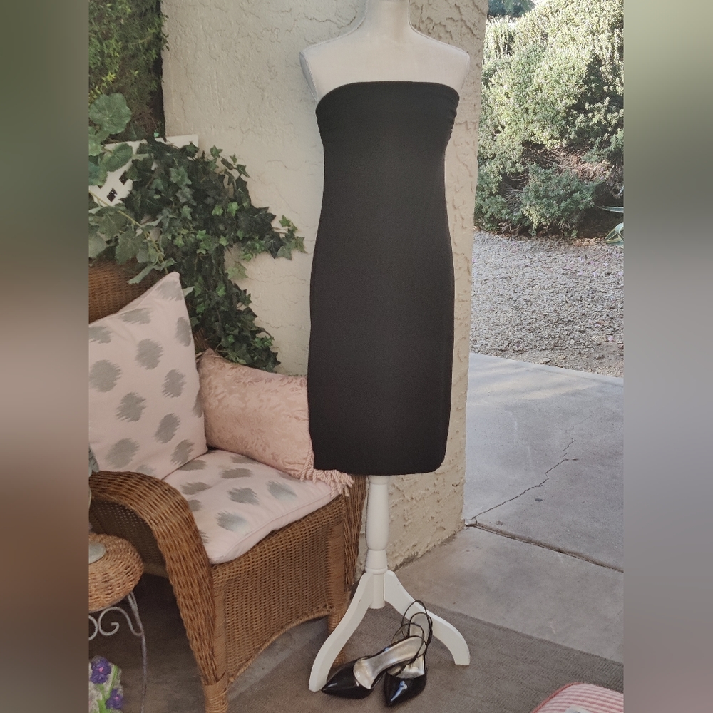 Norma Kamali Tube Dress/Skirt, Black, Size L  Dress